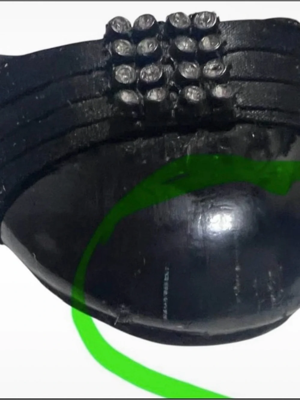 Girls size 12 Black leather dress heels
